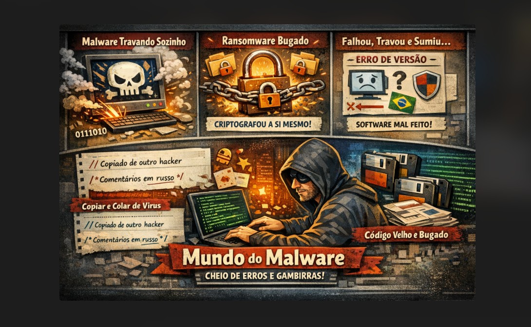 A Realidade Incomum do Malware com Erros, Amadores e Códigos Desastrosos